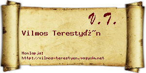Vilmos Terestyén névjegykártya